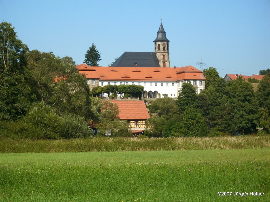 Blick auf das Schloss und die Kirche in Neudrossenfeld