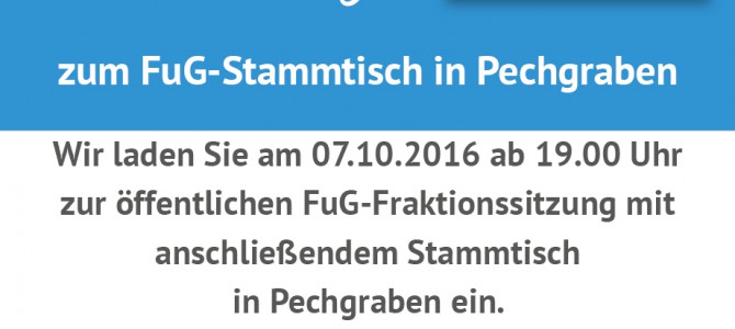 FuG Stammtisch am 07.10.2016 in Pechgraben