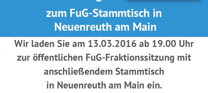 FuG Stammtisch am 13.03.2016 in Neuenreuth am Main