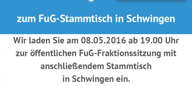 FuG Stammtisch am 08.05.2016 in Schwingen