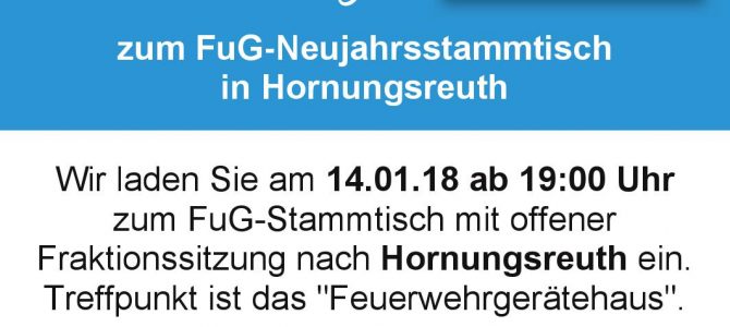 Neujahrsstammtisch in Hornungsreuth