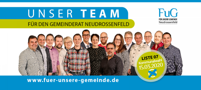 Unser Team für die Gemeinderatswahl 2020 in Neudrossenfeld