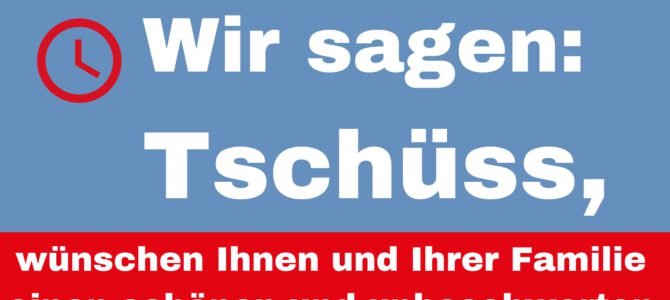 CORONA-TESTZENTRUM-Neudrossenfeld, Wir sagen tschüss und danke!