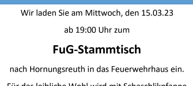 FuG-Stammtisch in Hornungsreuth