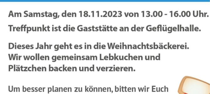 Erlebnistag in der Weihnachtsbäckerei